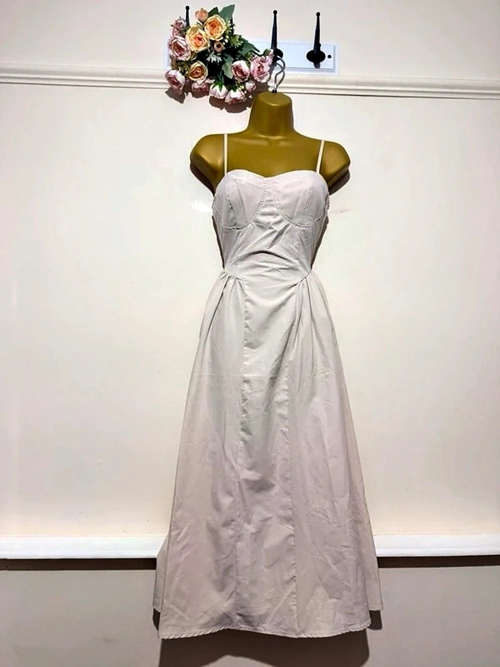 Strapless Maxi Dress in White